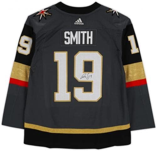 Reilly Smith Vegas Golden Knights Autografado Black Adidas Jersey Authentic - Jerseys autografadas da NHL