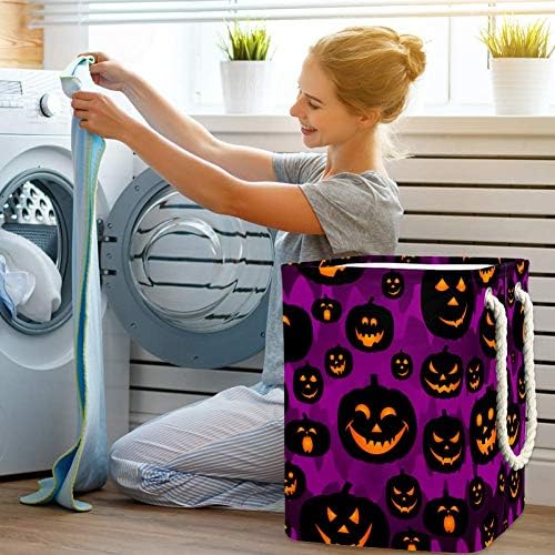Indither abstract Pumpkin Pattern 300D Oxford PVC Roupas à prova d'água cesto de lavanderia grande para cobertores Toys