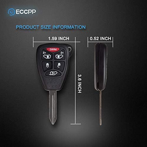 ECCPP INTERNAGEM CHAVE REMOTO FOB 2PCs Uncut 315MHz Substituição Fit para 2004 2005 2006 2007 Para Chrysler Town & Country for