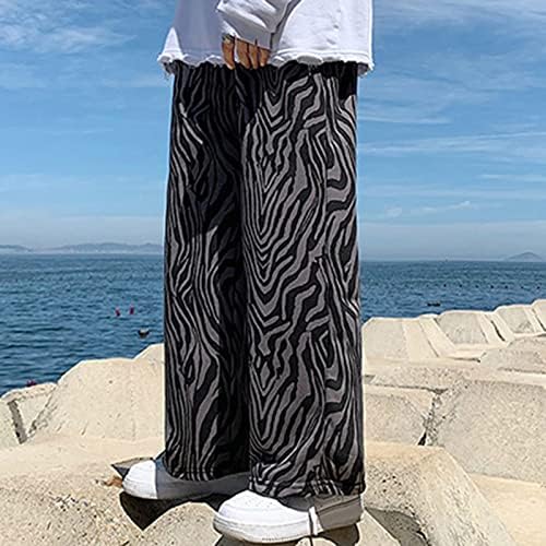 M calças largas de vestuário Instagram Retro Sports Men's Street Trend High Fashion Fashion Pants Memória de Calça Menor