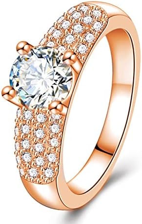 2023 Novo anel de moda platina platada importada em ouro rosa e prata diamante amarelo rosa e diamante anel de noivado Banda feminina