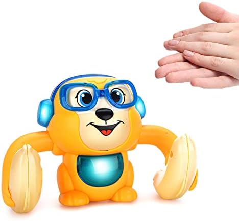 Qaquu elétrico flip macacão brinquedos infantis de controle sonoro iluminação de indução Música tombando um macaco para 3 ou