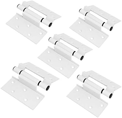 X-dree janela porta de alumínio de alumínio de alumínio montado tubo dobra Branco de 100 mm de comprimento 5pcs (Puerta de la ventana de Aleación de aluminio tornillo mojado bisagras um tope blanc-o 100 mm longitud 5 unids