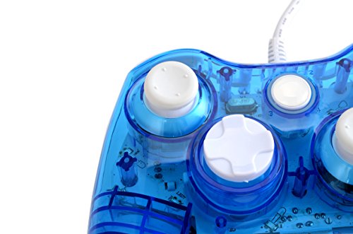 SH-NIN WIDED USB PC Game Controller para Xbox 360 gamepad transparente azul