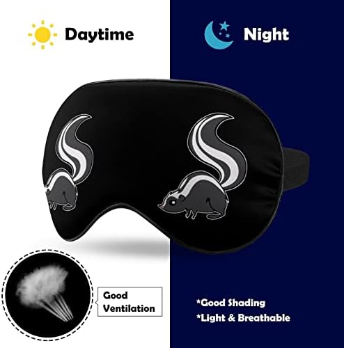 Máscaras de olho macio com gambá travessor com cinta ajustável confortável de venda de venda para dormir