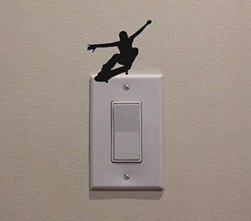 Yingkai Skateboarder moendo no interruptor de luz Decal