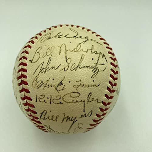 A bela equipe de 1941 do Chicago Cubs assinou o NL Baseball com Wimpy Quinn JSA COA - Bolalls autografados