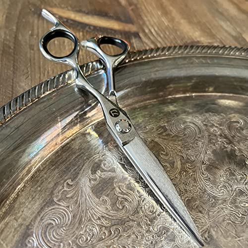 Tesouras de corte de cabelo/tesoura criada a partir de aço japonês Damasco - nítido, durável, duradouro - projetado para