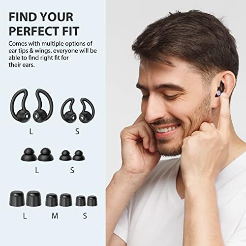 [2 pares] Plugues de orelha para dormir, o ruído do ouvido cancelamento de ruído confortável para tampões de ouvido
