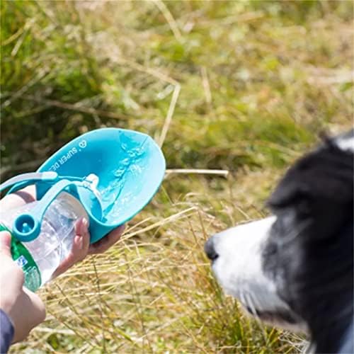 Dhdm 580ml portátil Pet Dog Water Bottle Soft Leaf Design Viagem Tigela de cachorro para cachorros bebendo dispensador de água para