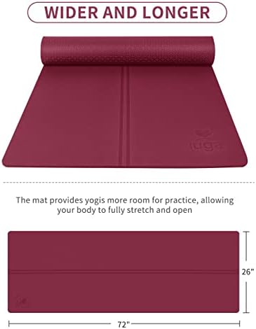 IUGA ECO Amigável de ioga com linhas de alinhamento, alça de transporte livre, tapete de ioga TPE não deslizante para todos os tipos