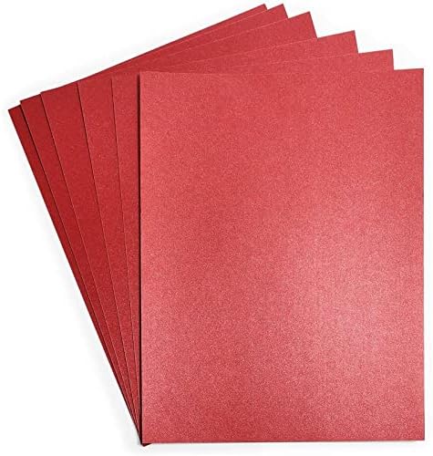 Papel de brilho vermelho, papel metálico para artesanato