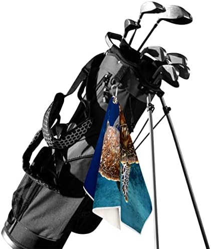 Pardick Sea Ocean Turtle Summer （17) Toalha de golfe para sacos de golfe com clipe para acessórios de golfe masculinos