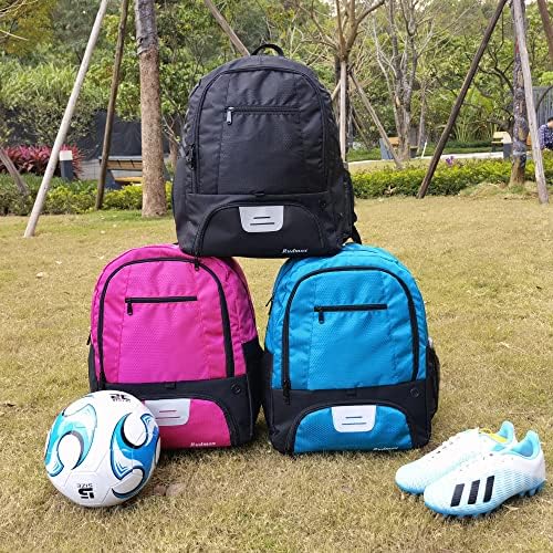 Rudmox Soccer Ball Bag-Backpack para basquete, vôlei com sapatos e laptop de compartimento de bolas para esportes coletivos