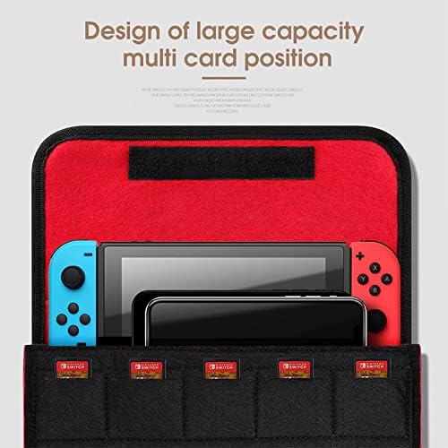 Caixa de transporte de guaxinim preto para interruptores portáteis de saco de armazenamento de console de jogos com acessórios