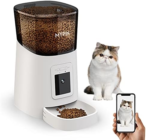 Vídeo alimentador automático de animais de estimação com câmera HD, dispensador de alimentos para gatos e cães wifi alimentador