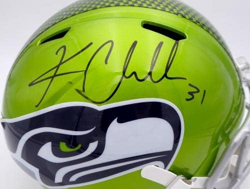 Kam Chancellor autografou Seattle Seahawks Flash verde réplica em tamanho grande Capace