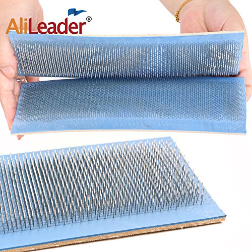 Alileader Hairel Titador de tapete para extensão de cabelo em massa Ferramentas profissionais de estilo de hackle Fazendo ferramentas de peruca de renda Cartão de desenho com agulhas 24cm x 9cm