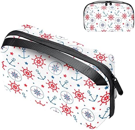 Bolsa de organizador eletrônico portátil Bolsa Bolsa Anchor Náutico Padrão de Viagem de Viagem Bolsa de Armazenamento para