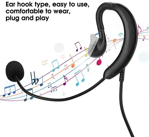 Microfone do tipo Earhook, microfone para fone de ouvido com fone de ouvido para fone de ouvido, função de cancelamento