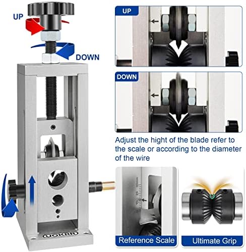 Uokrr Dreta a perfuração de fios de fios de fios Máquina de arame Manual Wire Stripper para fios de cobre de 0,06 -1 com