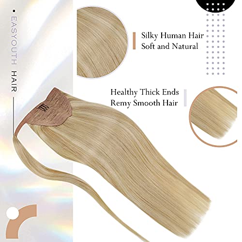 【Salvar mais】 Easyouth Fisorless Clip em extensões de cabelo para cabelos humanos reais #18p613 18 polegadas e rabos de cavalo extensões de cabelo #16p24 16 polegadas