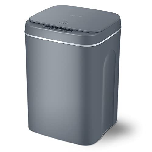 Tidyave Banheiro Lixo - Lixo de cozinha automática de 4 galões lixo com tampa, lata de banheiro sem toque à prova d'água com