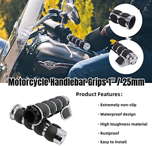 Hadaxt Motorcycle Hoddlebar Grips 1 '' 25mm universal não deslizamento acelerador manual FIT Harley Davidson Sportster Road King Dyna