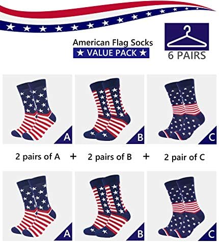 American Flag Eagle Socks for Men Novelty Stars Stripes Patriótica Meias