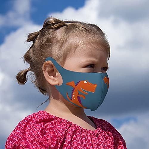 KDS Crianças de poliéster decoram máscaras de poeira design engraçado fofo tiranossauro desenho animado em loops de orelha