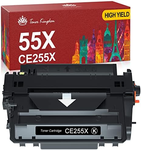 TONER KINGDOM Compatível de 55x Substituição do cartucho de tone para 55x 55A CE255X CE255A TONER preto para LaserJet Enterprise P3015DN P3015N P3015X P3015 PRO MFP M521DN M525DN M525C M525 PACK