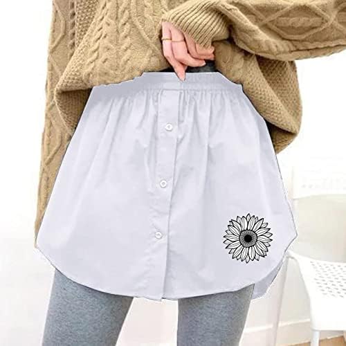 Saias divididas para mulheres Mini Mini Salta de camisa de saia inferior Salia de extensão de camisa com neoprene plus