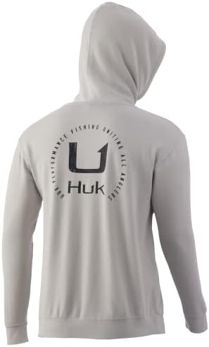 Hoodie de pesca com lã de desempenho masculino de Huk