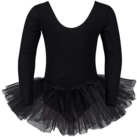 Vestido de tutu de balé de tanzmuster ® garotas - Alea - mistura de algodão de mangas compridas, mais macia e durável - 3 camadas