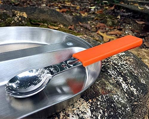 MEINVSHE Camping SPORK Multifunction Function Spoon 5 em 1 Spork de aço inoxidável, piquenique de acampamento ao ar livre e talheres portáteis de churrasco e abridor de garrafas;