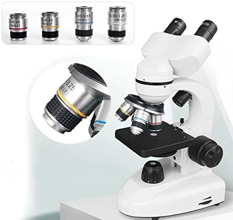 6000X Microscópio Biológico HD, microscópio binocular de composto Digital LED com oculares de campo largo 10x e 50x para laboratório,