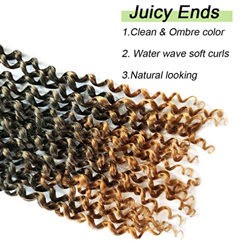 VCHIDO 6 Pacote cabelos de paixão Twist 18 polegadas ombre ombre loira onda de água de crochê para tranças de torção de