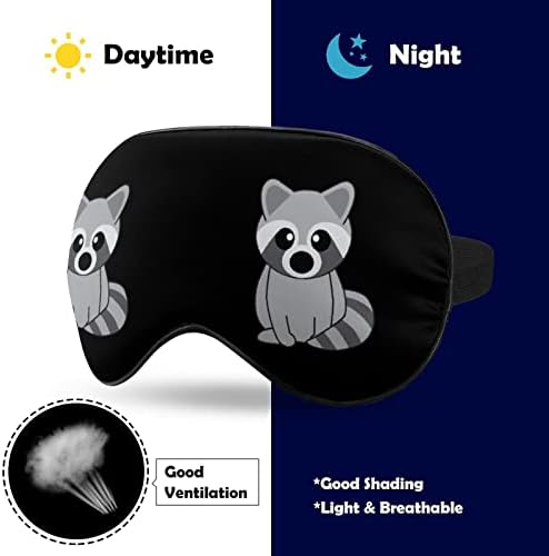 Máscara de racco de guaxinim fofa máscara de sombra eficaz do sono conforto
