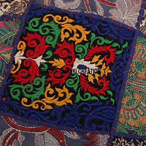 Linda decorativa Ruond Otomano Otomano Patchwork Pouffe, Índia Tradicional Decorativa Decorativa Decorativa de Algodão Otomano Pedra