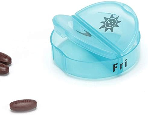 Wowhouse Pill Box Organizador de comprimidos diários semanal AM PM 7 dias com design à prova de umidade