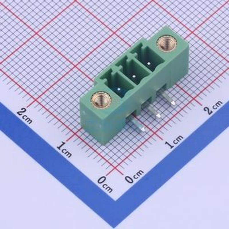 5 PCs 3,81mm -Rows: 1 pinos por linha: 3 terminais de plug-in de pino angular P = 3,81mm de ponta/fechamento de soquete 3,81mm