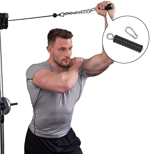 A conexão com a máquina de cabo de serviço pesado puxa o cabo de exercício com alças com clipe de carabiner puxando corda de resistência bíceps bíceps