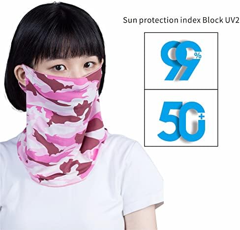Proteção UV UFP50+ Garoter de pescoço Face Face Sconhe - respirável, resfriamento, esporte de golfe, homens unissex homens