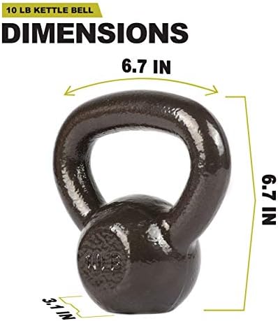 Kettlebell de ferro fundido de 10 lb