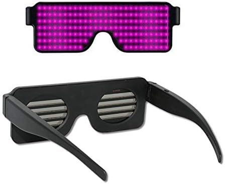 Aolyte Full Color Led Glasses Smart com App Conecte LED Display Glasses USB Recarregável para Clube de Partido DJ de Natal Ano Novo Presentes