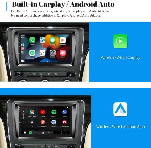 2G+32G Rádio estéreo de carro Android para VW Jetta, Passat, Golf, Polo, Caddy, Mk5, Skoda, Seat, 7 '