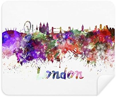 London Britain City Watercolor Limpeza de tecidos Limpador de tela 2PCS Tecido de camurça