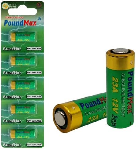 Poundmax 23a / L1028 Baterias 12V Pacote de combinação de bateria alcalina - 5 contagem