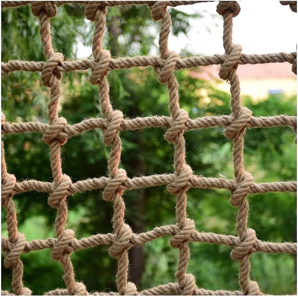 Rede de escalada de crianças ouyoxi, rede de escalada de parede de rocha de corda de cânhamo, crianças treinando rede de grande malha
