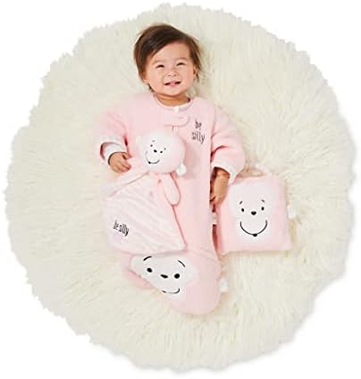 Enesco Izzy e Oliver New Baby Infant Monkey seja bobo brinquedo de cobertor de animais de pelúcia, 13,2 polegadas, rosa